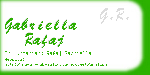 gabriella rafaj business card